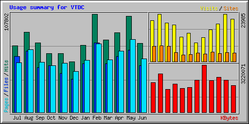 Usage summary for VTDC